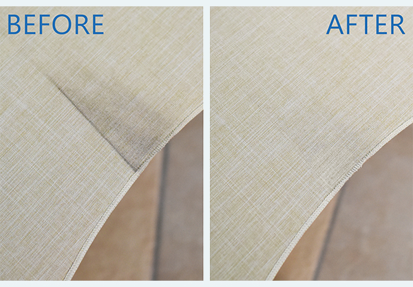 汚れた日傘ときれいな日傘のビフォーアフター