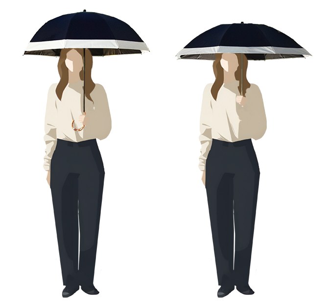 折り畳みのサイズ比較用モデルイラスト