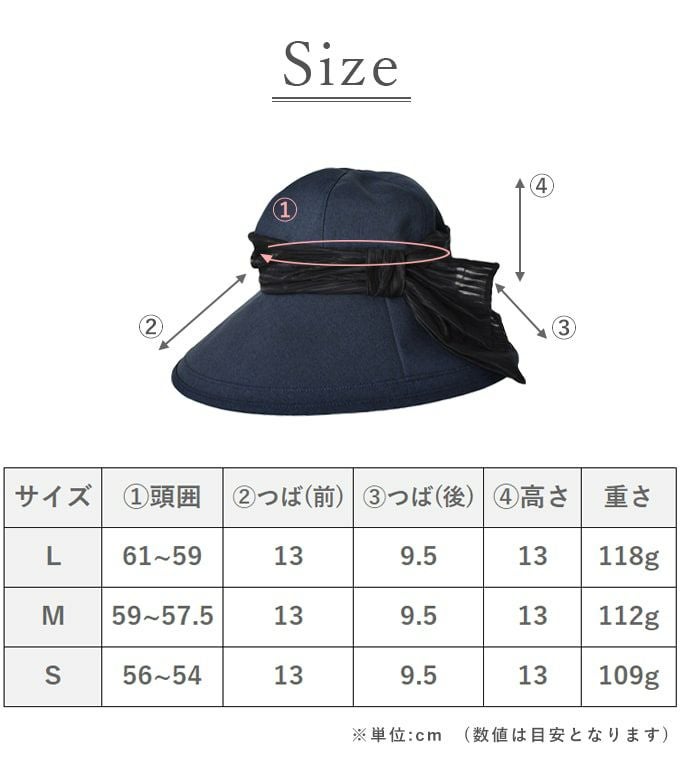 ボーダーリボンハット つば13cm | 芦屋ロサブラン