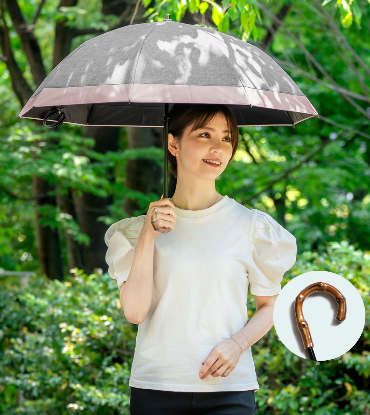 2段ショート | 折りたたみ日傘 (50cm) | 芦屋ロサブラン