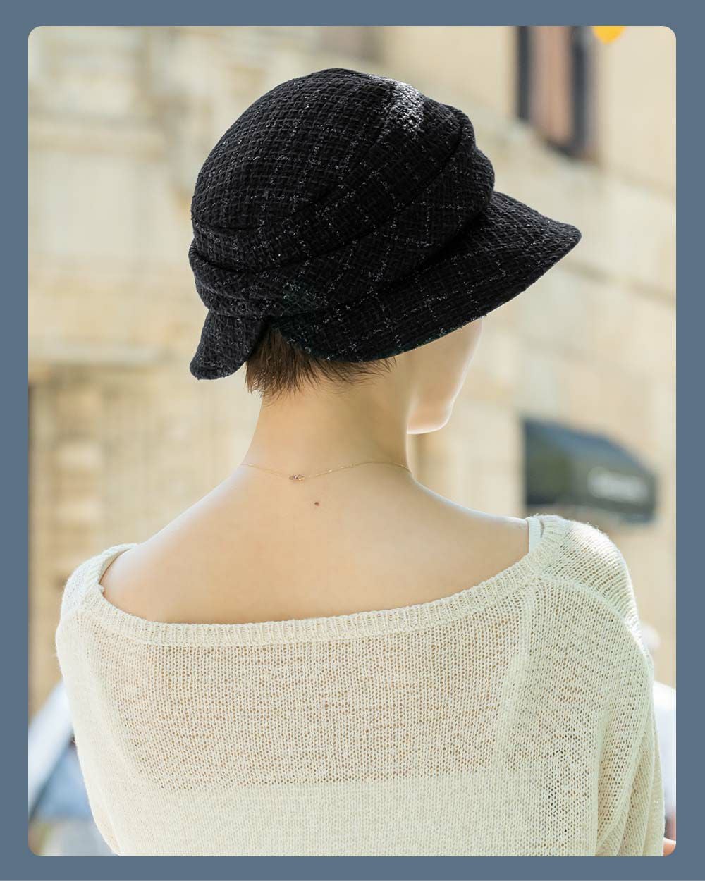 ファンシーラメウールスリットハット | 芦屋ロサブラン