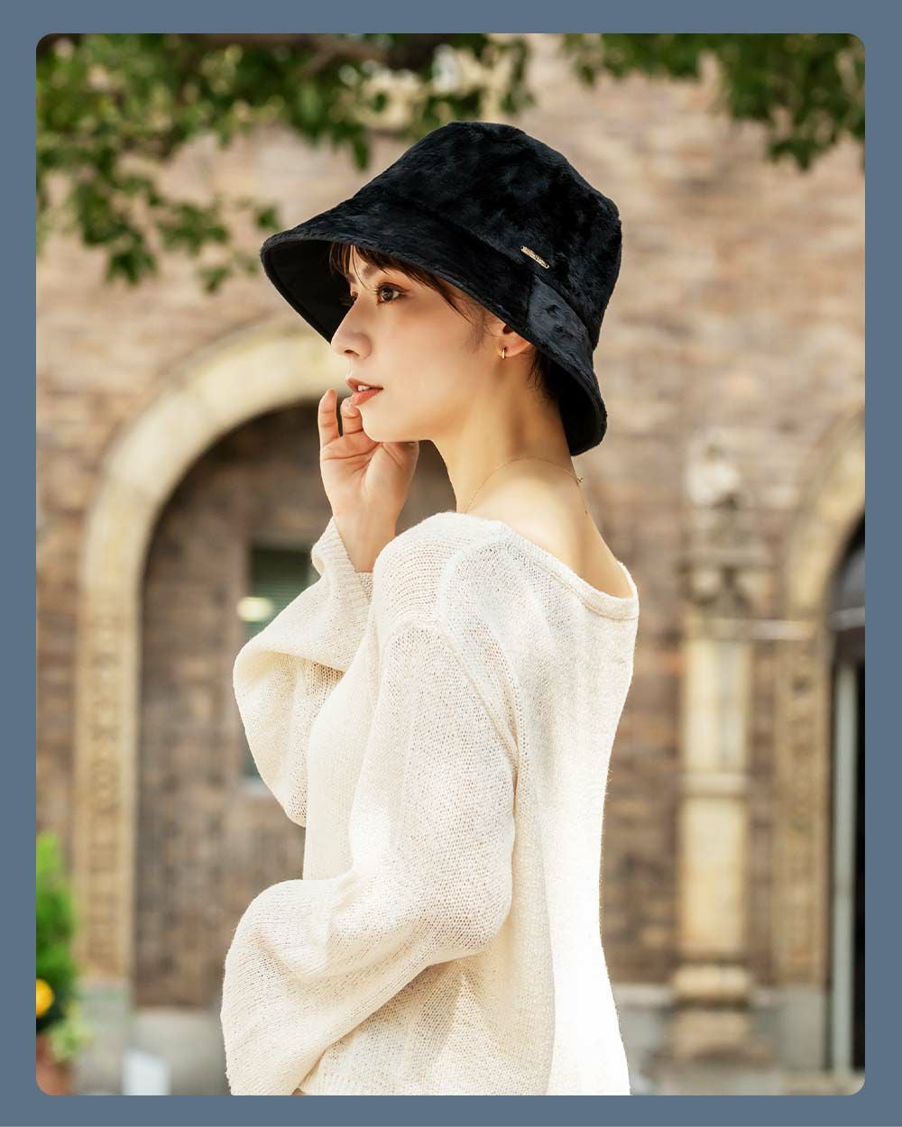 マイクロベルボアバケットハット | 芦屋ロサブラン