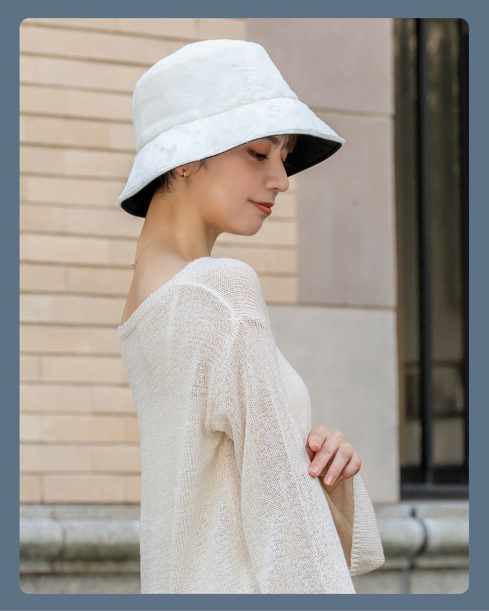 マイクロベルボアバケットハット | 芦屋ロサブラン