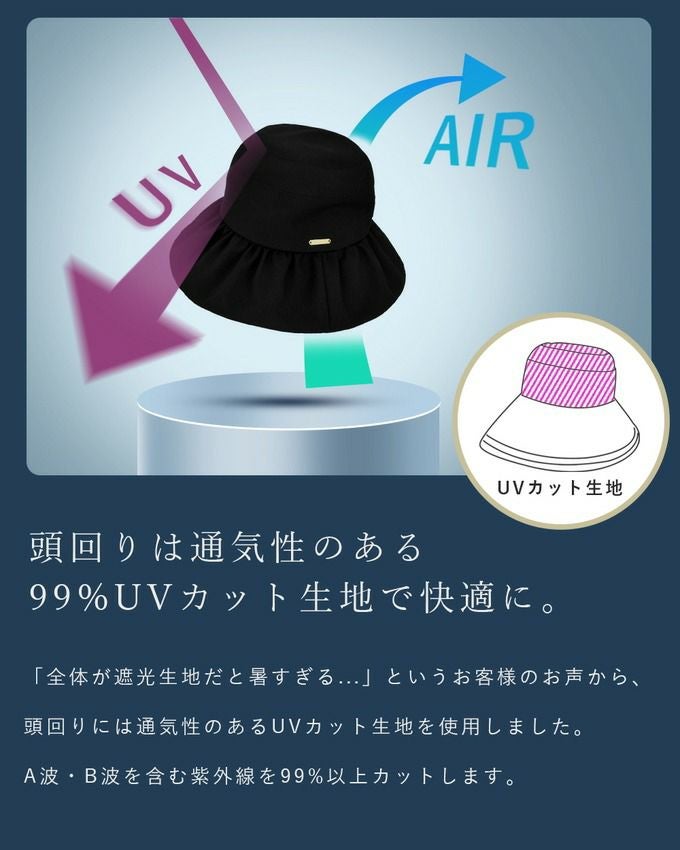 ギャザーハット つば10cm | 芦屋ロサブラン
