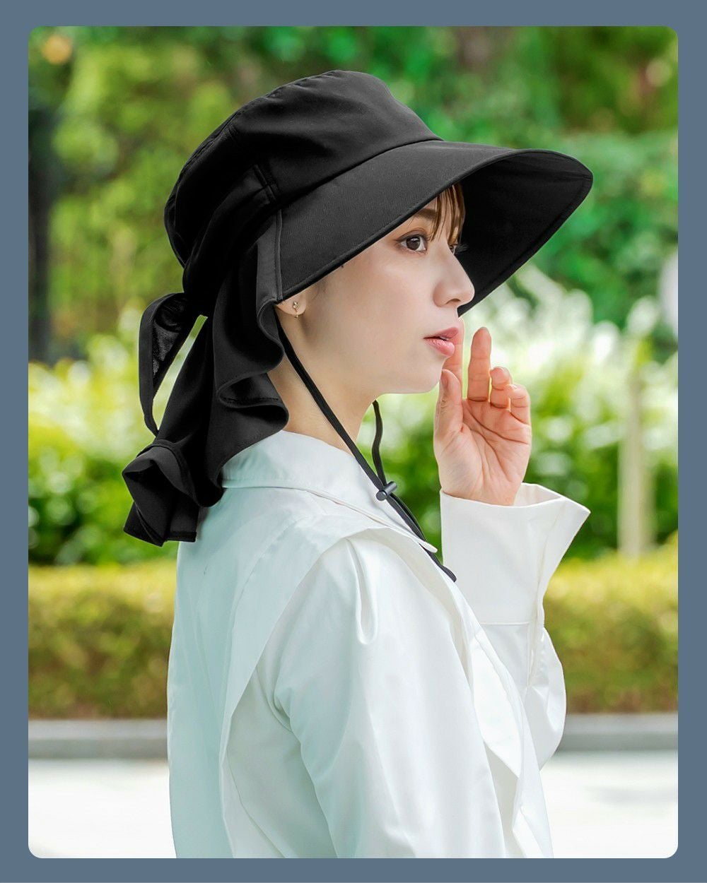 シャンブレーギャザーハット つば10/11cm | 芦屋ロサブラン