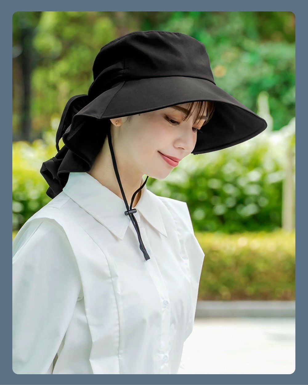 シャンブレーギャザーハット つば10/11cm | 芦屋ロサブラン