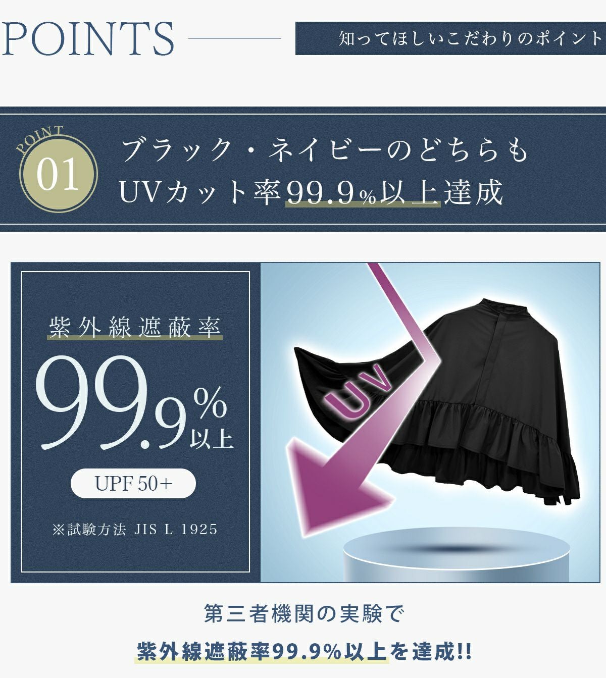 UVカットフリルポンチョ | 芦屋ロサブラン