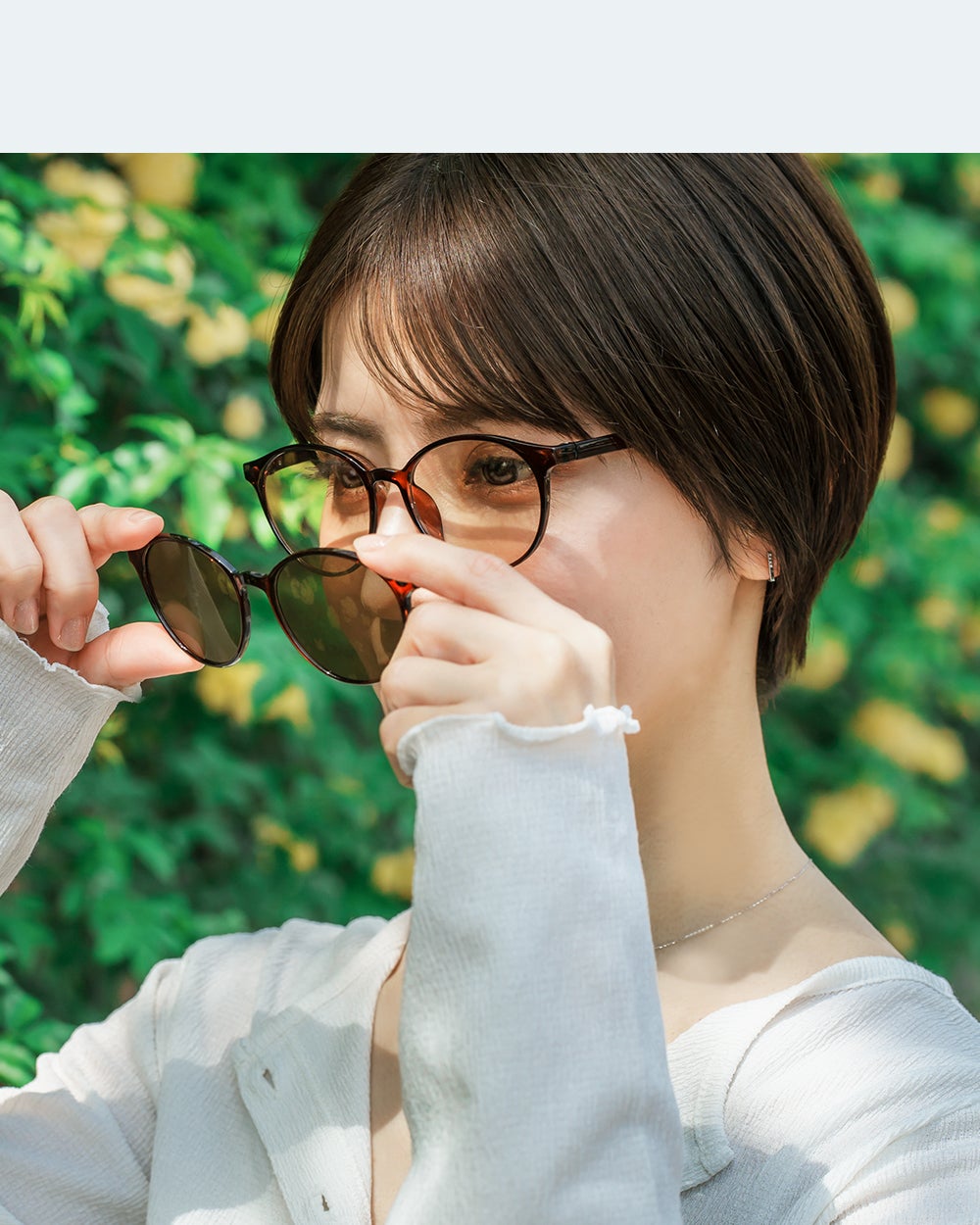 マグネット付き メラニンサングラス | UV99%カット ブルーライトカット
